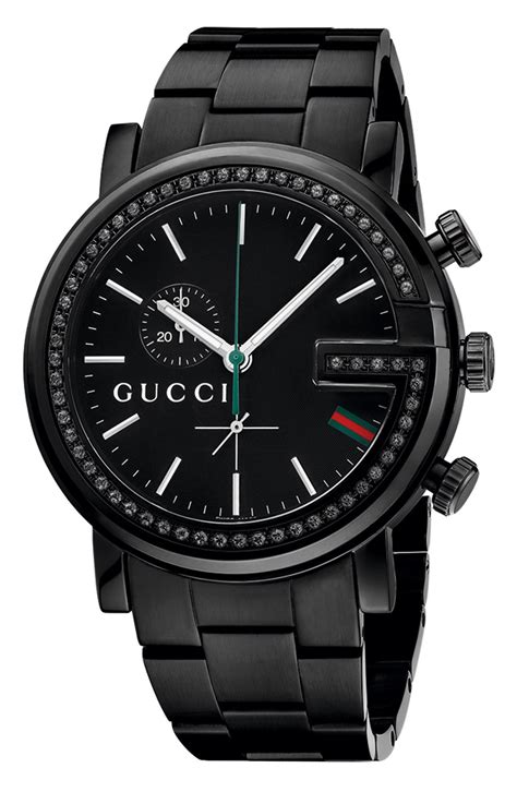 gucci g chrono watch black